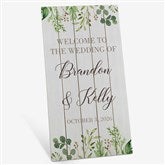 Personalized Standing Wood Wedding Sign - Laurels of Love - 23581