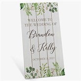 Personalized Standing Wood Wedding Sign - Laurels of Love - 23581