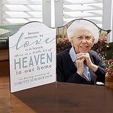 Heaven In Our Home Personalized Memorial Photo Plaque - 23584
