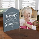 Best Moms Get Promoted Personalized Photo Plaque - 23586