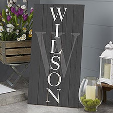 Family Name Personalized Standing Wood Sign - 23599