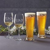 Personalized Wedding Favor Glasses - The Big Day - 23609