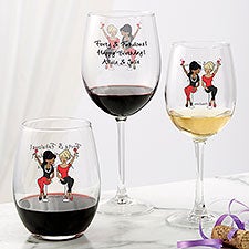 Personalized Birthday Wine Glasses - Birthday Wine Lover Gift - 23611