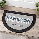 Custom Zip Code Personalized Half Round Doormat - 23612