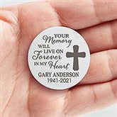 Personalized Cross Pocket Token - Memorial Gift - 23633
