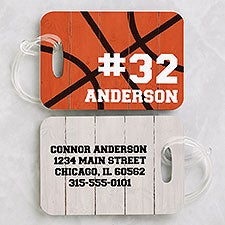 Basketball Personalized Luggage Tags - 2 Pc Set  - 23644