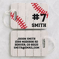 Baseball Personalized Luggage Tags - 2 Pc Set  - 23672