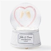 Personalized Musical Light Up Snow Globe Wedding Gift - 23677