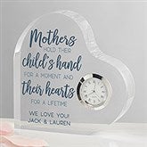 Personalized Heart Shaped Clock Gift for Mom - 23685