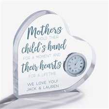Personalized Heart Shaped Clock Gift for Mom - 23685