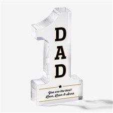 #1 Dad Personalized Colored Keepsake Award - 23691