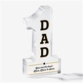 #1 Dad Personalized Colored Keepsake Award - 23691
