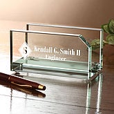 Personalized Executive Glass Business Card Holder - 2370