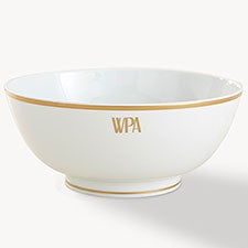 Pickard Signature Gold Monogrammed Round Vegetable Bowl - 23707