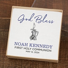 First Communion Pin with Personalized Display Card - 23716