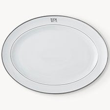 Pickard Signature Platinum Monogrammed Platter - 23717D