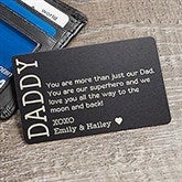 I Love You Dad Engraved Metal Wallet Card Insert - 23722