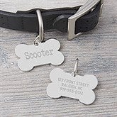 Dog Bone Engraved Metal Dog ID Tags For Pets - 23731