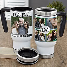Personalized 14 oz. Travel Mug For Dad - Love Photo Collage - 23740