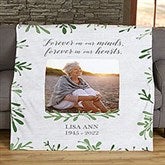 Botanical Memorial Personalized Photo Blankets - 23758