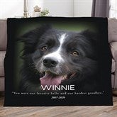Pet Memorial Personalized Photo Blankets - 23760