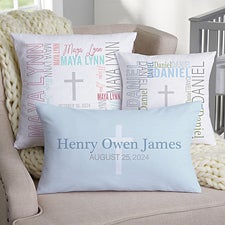 Personalized Throw Pillows - Christening Day - 23767