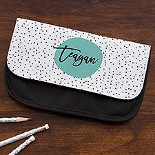 Personalized Pencil Case - Modern Polka Dots - 23775