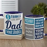 What I Love About Dad Personalized Coffee Mugs - 23814