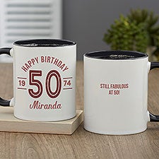 Modern Birthday Personalized Coffee Mugs - 23819