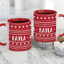 Holiday Bear Personalized Tall Latte Christmas Mug