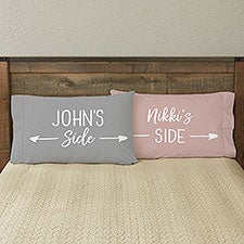 His Side  Her Side Personalized Pillowcase Set - 23824