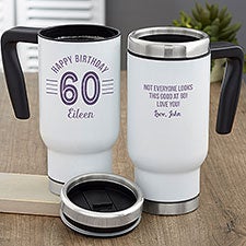 Modern Birthday Personalized 14 oz Travel Mug - 23830