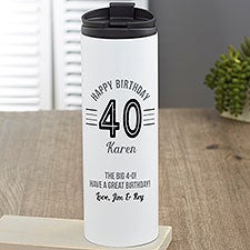 Modern Birthday Personalized 16 oz Travel Tumbler - 23838