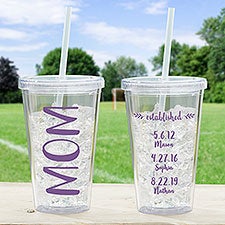 Mom Established Personalized 17 oz Acrylic Insulated Tumbler - 23847