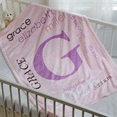 Personalized Baby Blankets - All About Baby Girl - 23856