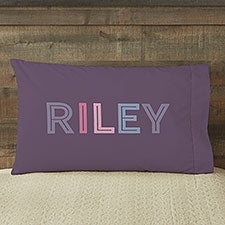 Girls Colorful Name Personalized Pillowcases for Kids - 23873