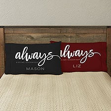 Always Kiss Me Goodnight Personalized Pillowcases - 23875