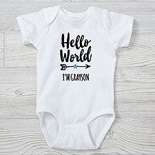 Hello World Baby Outfit Personalized Baby Clothing - 23931