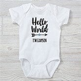 Hello World Baby Outfit Personalized Baby Clothing - 23931