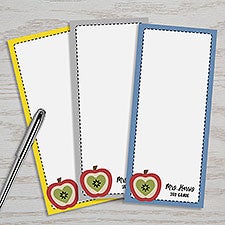 Teacher Icon Apple Personalized Notepads - Set of 3 - 23955