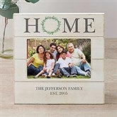 Home Wreath Personalized Family Shiplap Picture Frame - 24001