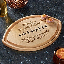 Personalized Football Shaped Cutting Board - Greatest Dad - 24048
