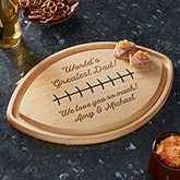 Personalized Football Shaped Cutting Board - Greatest Dad - 24048