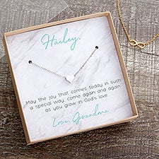 First Communion Necklace With Personalized Display Card - 24119