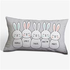 Bunny Family Personalized Throw Pillows - 24126