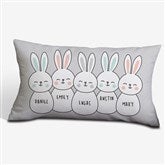 Bunny Family Personalized Throw Pillows - 24126