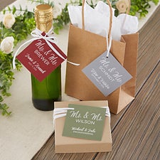 Stamped Elegance Personalized Wedding Gift Tags - 24141