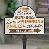 Fall Traditions Personalized Magnetic Garden Sign - 24163