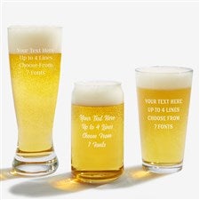 Personalized Beer Glasses - Add Any Text - 24174