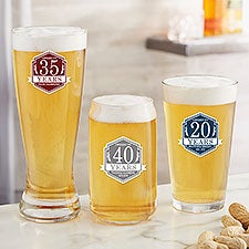 Personalized Retirement Beer Glasses - 24175